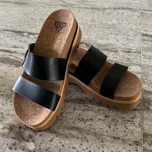 Reef Black Sandals